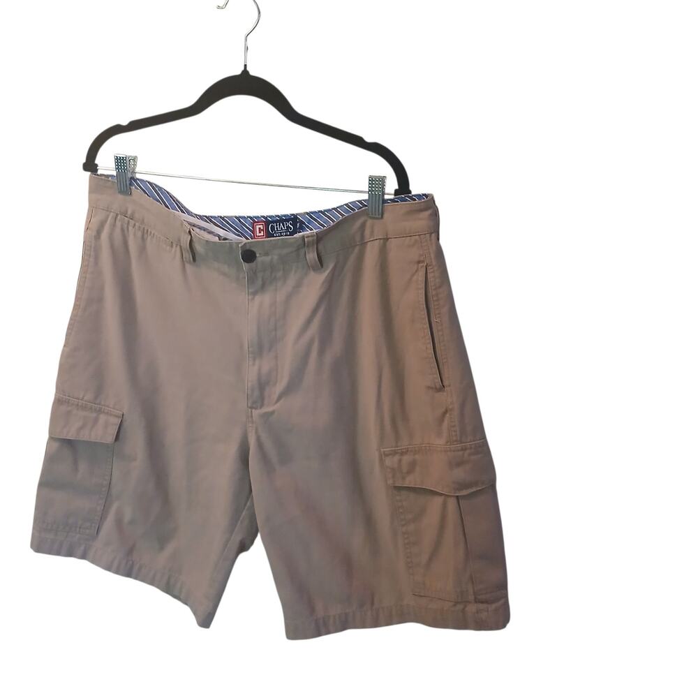 CHAPS RALPH LAUREN MEN'S KHAKI CARGO SHORTS SIZE 36